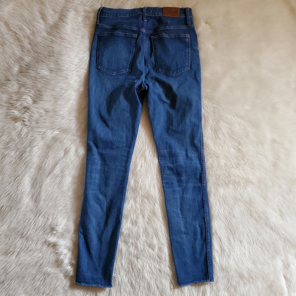 Madewell 10 Inch High Rise Skinny  Raw Hem Jeans Size 28 - Picture 4 of 12